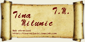 Tina Milunić vizit kartica